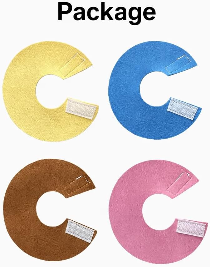 4Pcs Bird Cone Collar, Bird Elizabethan Collar for Wound Biting Prevention & Feather Plucking, Protective Recovery Cone for Monk/Caique/Mini Macaw/Cockatiel/Conure Parrots (L)